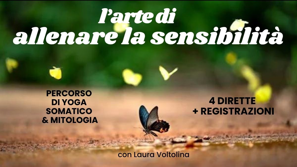 locandina del percorso online di yoga e mitologia L'arte di allenare la sensibilità